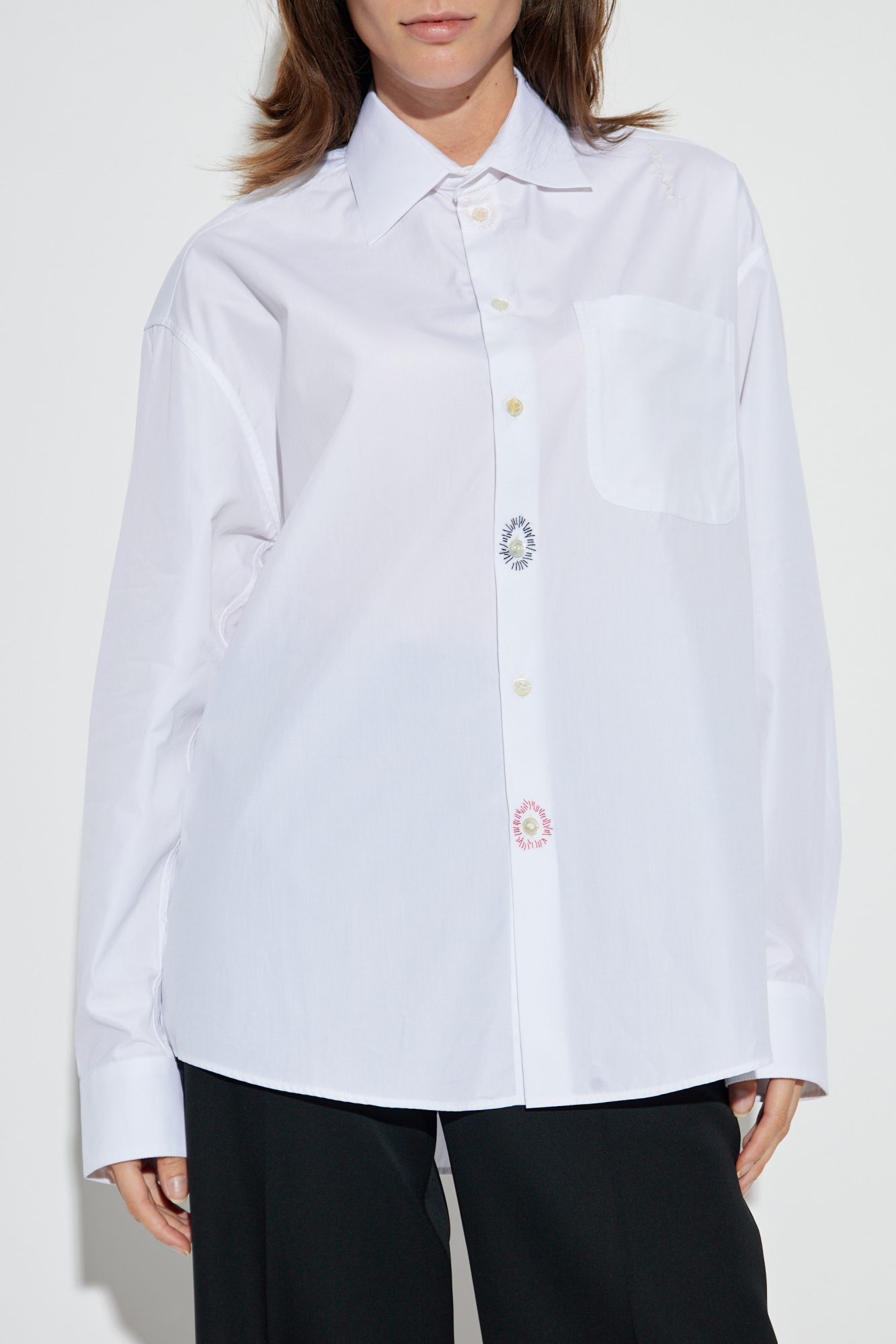 Tシャツ・カットソー MARNI FW24 White linen shirt (CAMA0603S1USR005 00W01) Marni White Linen Shirt | italist